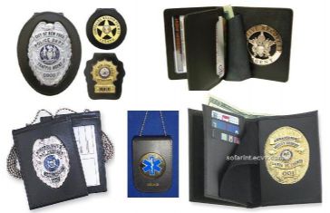 Leather Badge Holder Wallet/ Badge Wallet/ Neck Wallet